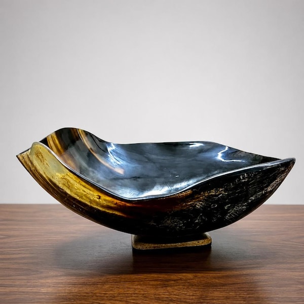 Horn made dry fruit dish tray Sculptural for dining table decorative