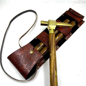Brass Anvil Cane Head Handle Wooden Walking cane-Walking Stick-Cane 3 Part Open Accessories Spare Part GIFT mothers day gift