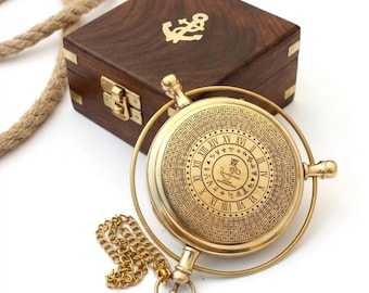 Personalisierter Alethiometer-Kompass inspiriertes graviertes Messinginstrument, spezielles Geburtstagsgeschenk, Weihnachtsgeschenk, Taufenandenken