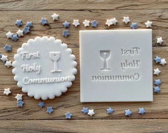 First Holy Communion Embossing Stamp for Cookies Biscuits Fondant for Baking and Decorating with Icing Designed in Ireland