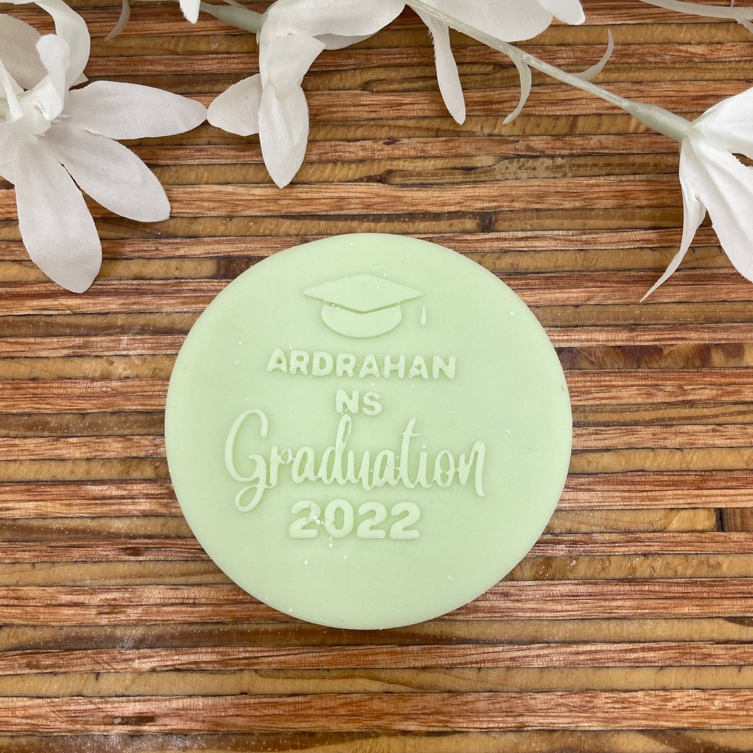 Custom Graduation Stamp Embosser for Cookies Biscuits Fondant for ...