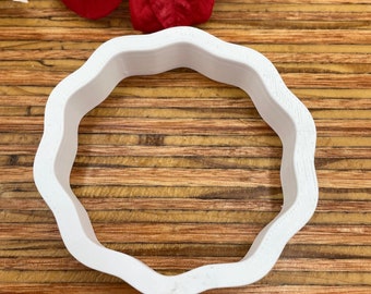 Scalloped edged round cookie cutter 70mm  for Cookies Biscuits Fondant for Baking and Decorating with Icing Designed in Ireland