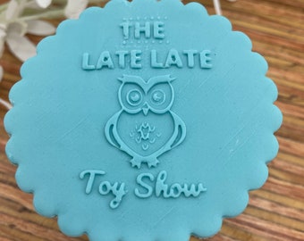 Late Late Toy Show with Owl Stamp Embosser for Cookies Biscuits Fondant for Baking and Decorating with Icing Designed in Ireland