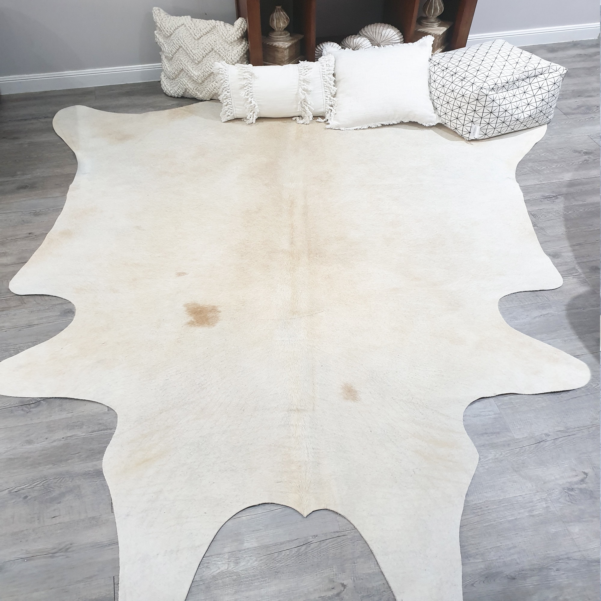 Premium Brazilian Cowhide Rug 2x2m Fawn Cowhide Ivory White Etsy