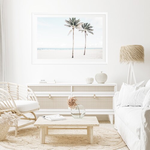 Palm Tree Print Tropical Beach Wall Art Palm Tree Printable Etsy