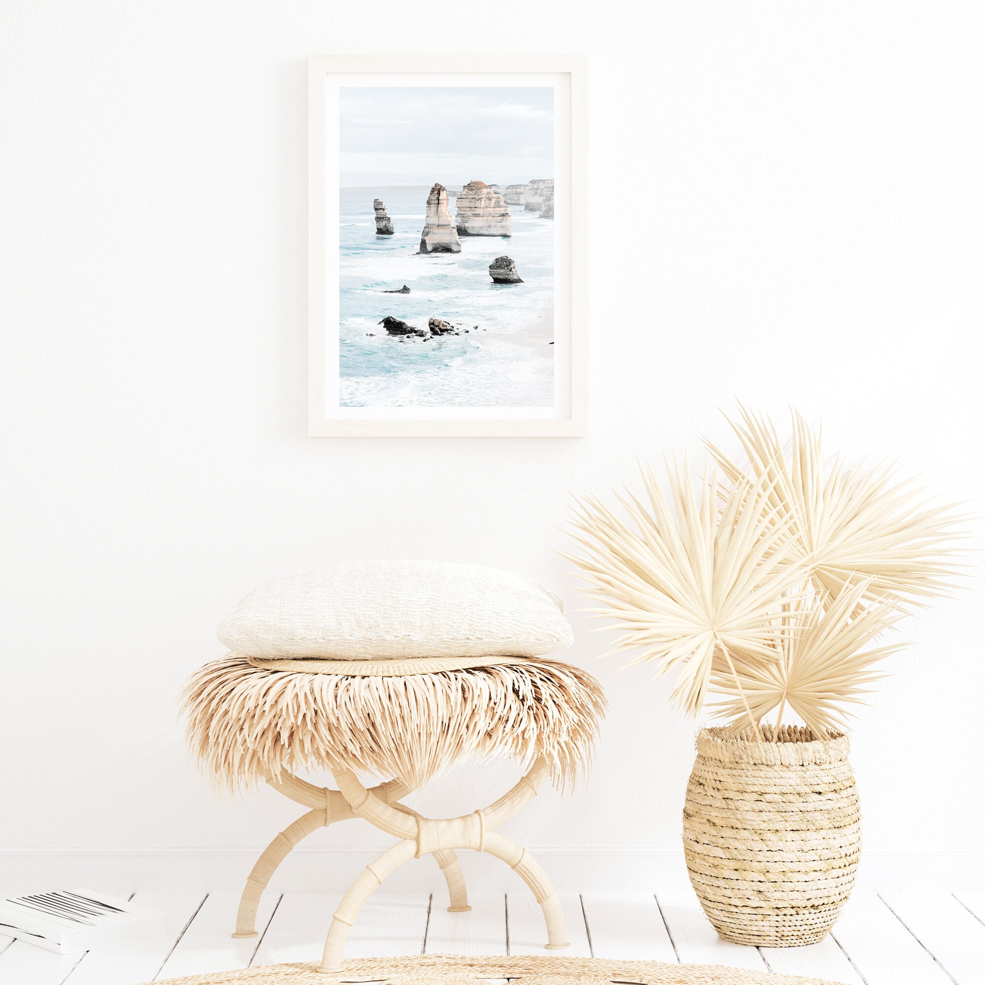 Great Ocean Road Wall Art Print Hamptons Inspired Coastal Art Etsy
