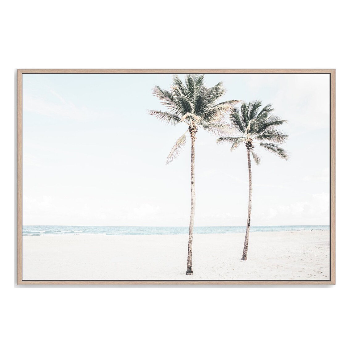 Coastal Palm Trees Wall Art Print Hamptons Inspired Coastal Etsy UK
