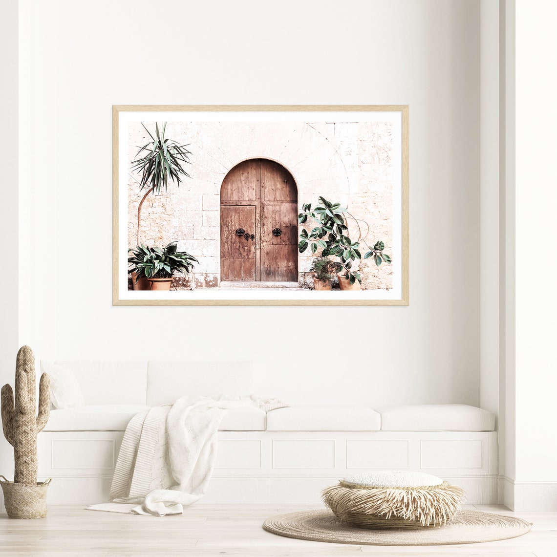 Tuscan Arch Door Wall Art Print Boho Timber Door Photographic Etsy