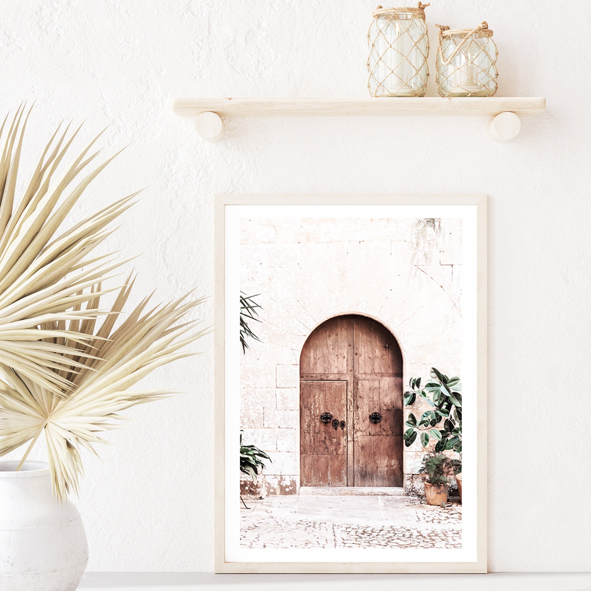 Tuscan Arch Door Wall Art Print Boho Timber Door Photographic Etsy