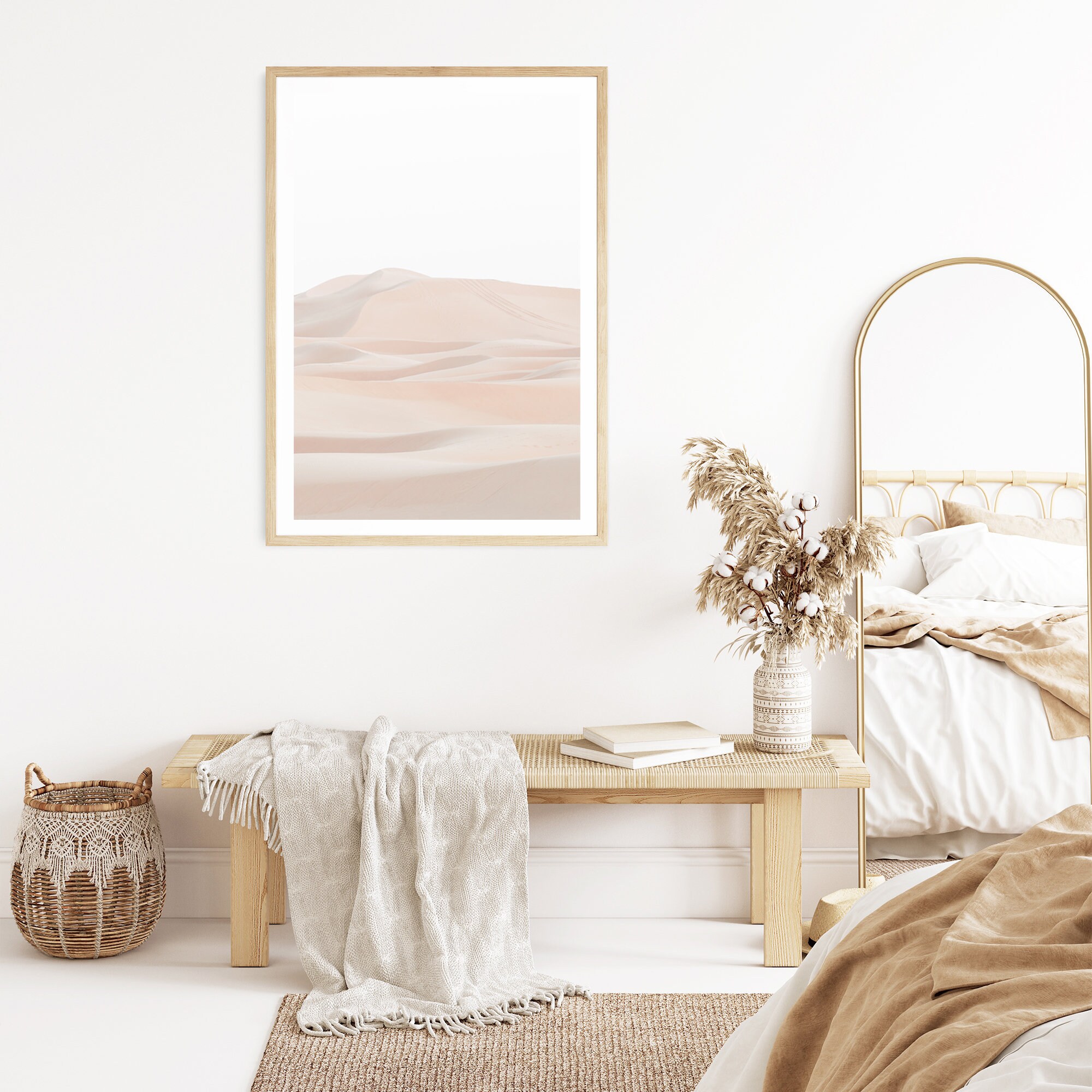 Desert Sand Dunes Wall Art Print Moroccan Desert Art Print Etsy