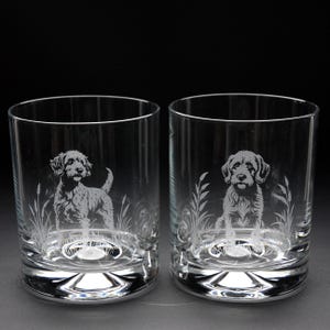 Szklanka do whisky Cockapoo Dog | Szkło grawerowane | Wystrój domu i baru Cockapoo Dog