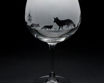 Fox | Gin Glass | Engraved | Gift | Present