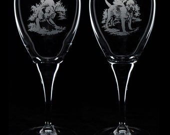 Border Terrier | Dog Crystal Wine Glass | Engraved | Pair or Single