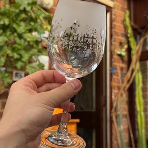Playful Cats Crystal Wine Glass | Etched Engraved Glassware | Cats Home & Bar Decor