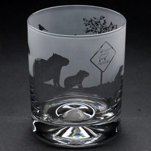 Capybara Whiskey Tumbler Glass 260 ml - Hand Etched/Engraved Capybara Design by Glyptic Glass Art - Unique Gift