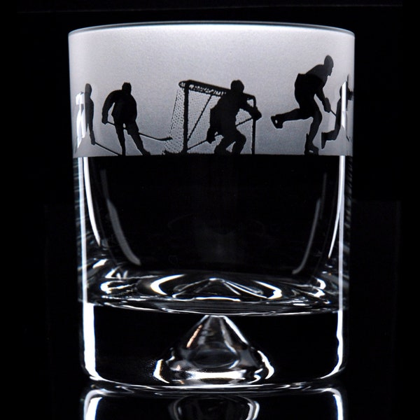 Ice Hockey | Whisky Tumbler Glass | Engraved | Gift | Present