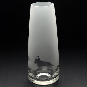 Cocker Spaniel Dog Glass Bud Vase | Etched Engraved Glassware | Cocker Spaniel Dog Home & Bar Decor