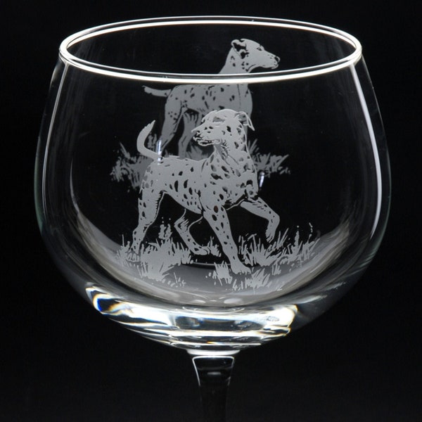 Dalmatian | Dog Gin Glass | Engraved | Gift - Present