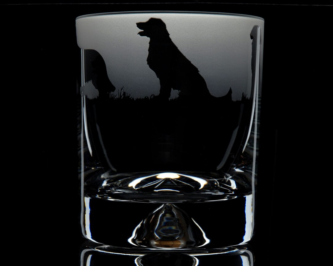 Golden Retriever Dog Whisky Tumbler Glass Engraved Gift Present Etsy