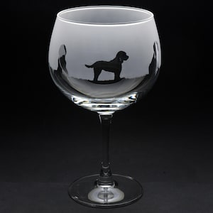 Cockapoo Dog Gin Cocktailglas | Etsade Graverade Glas | Cockapoo Dog Hem- & Barinredning