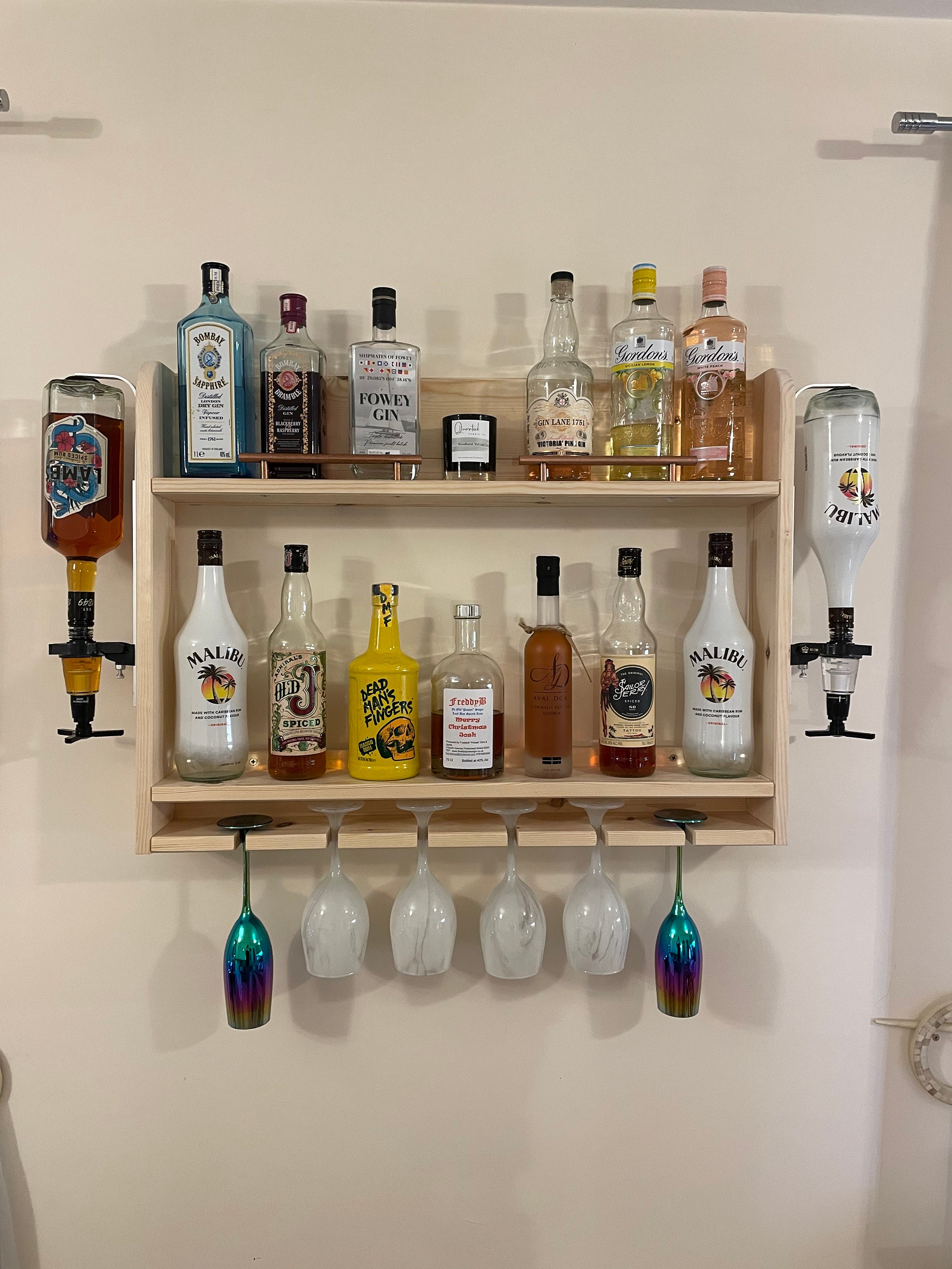 Floating home bar shelf Etsy