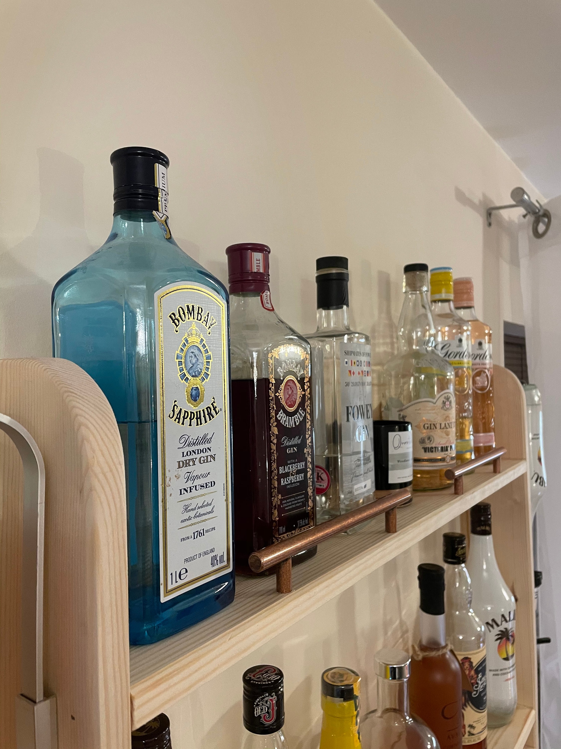 Floating home bar shelf Etsy