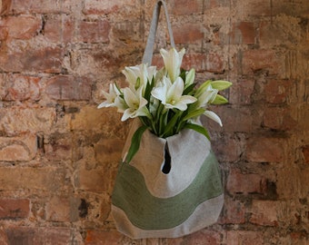 Grocery Tote Bag, Bachelorette Bag, Market Shopping Shoulder Tote Bag, Linen Shopping Bag, Stonewashed Tote Bag
