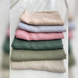 Set of 4 pure linen napkins in your preferred color, organic natural soft linen napkins, dining table linens, square washable eco napkins