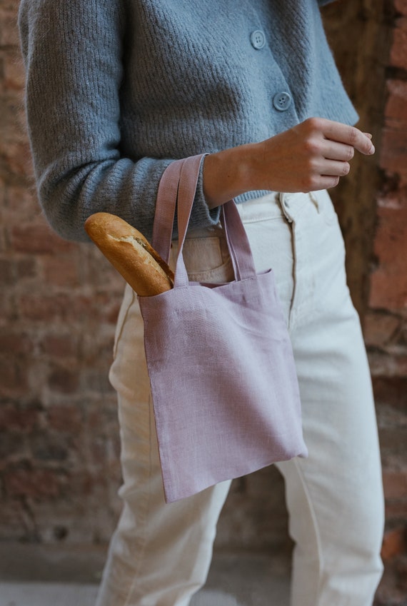 Roomy Linen Tote Bag, Casual Tote Bag, Summer Out Organic Tote Bag, Linen Market Bag, Stonewashed Rustic Tote Bag