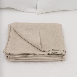 Natürliches melange Leinenlaken in König, Königin & andere kundenspezifische Größen, stone washed weiche Naturleinen Bettdecke, ästhetische Bio Leinendecke