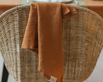 Cinnamon Linen Kitchen Towel: 100% Organic European Linen