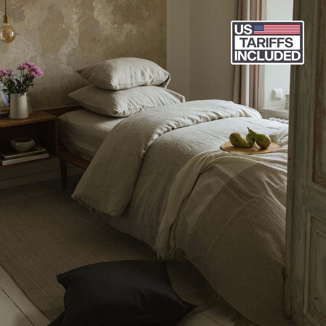 Linen Roots Sheets 100% Flax Linen Sheet Set: Organic Washed Bedding, OEKO-TEX Certified ...