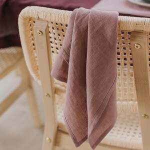 Woodrose Tea Towel, Linen Tea Towel, Pure Organic Tea Towels In 18x26&quot; Size, Linen Kitchen Towels, Linen Hand Towel
