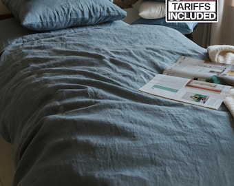 Stone Washed Linen Blanket: Organic Farmhouse Bedspread