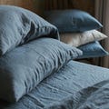 Organic pure linen pillowcase with envelope closure in custom sizes and various colors, handmade bed linen, European flax linen pillow cover product logo