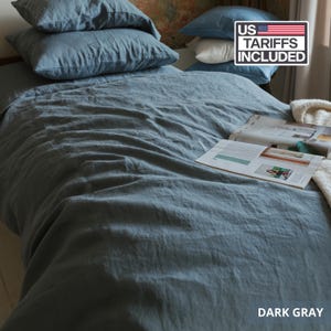 Couvre-lit en lin bio délavé : couvre-lit style campagnard vintage