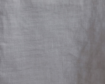 Light Gray Soft Linen Fabric, Pure Linen Fabric, Vintage Linen Washed Cloth By Yard, Softened Flax Fabric, Pure Organic Fabric