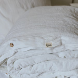 White linen duvet cover