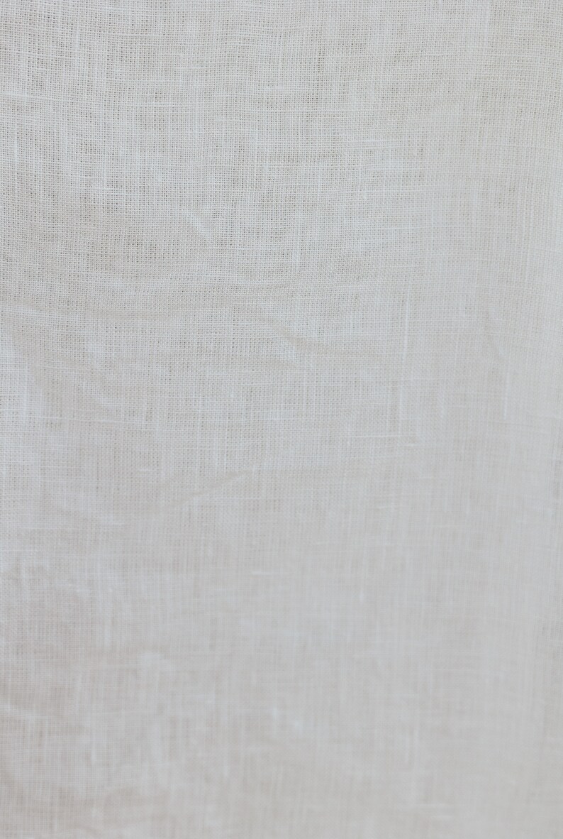 White Linen Fabric, Linen Quilt Fabric, Natural Pure Organic Fabric by Yard, Vintage Softened