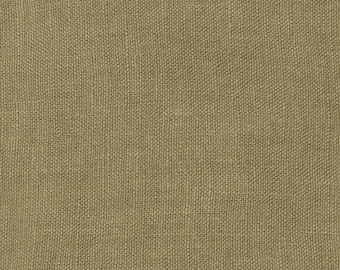 Olive Green Fabric, Yard Linen Fabric, Linen Lightweight Guest Table Fabric, Stone Washed Custom Fabric 102"/260 Cm