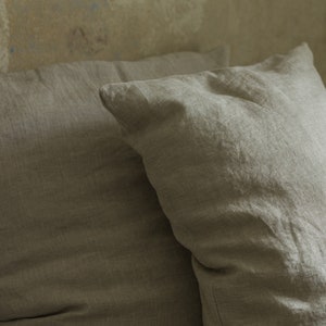 Melange organic natural linen pillow case