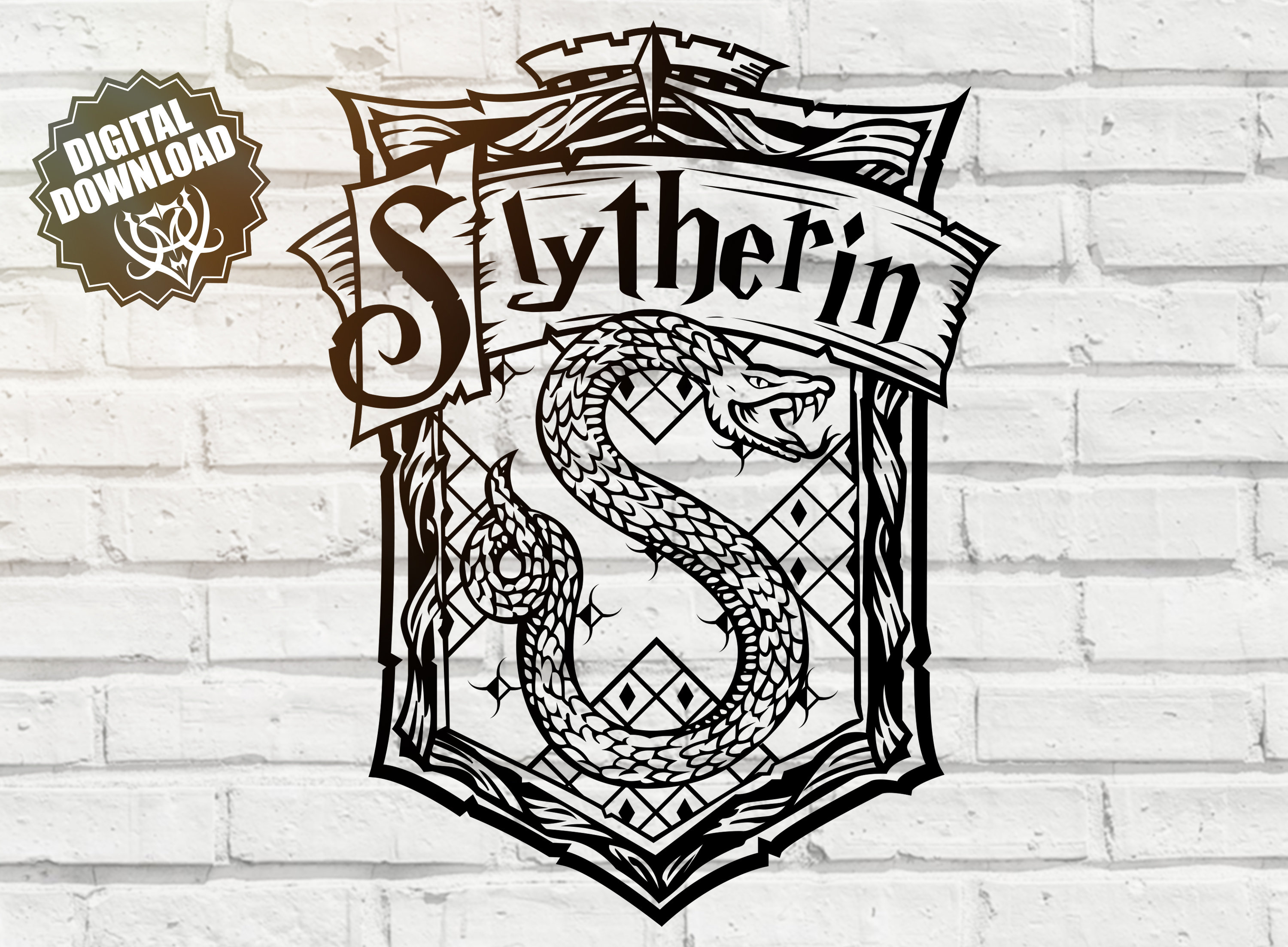 High Detail Slytherin Crest Emblem Color Slytherin | Etsy