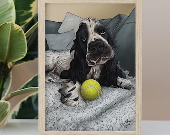Retrato de mascota personalizado: Ilustración de animal personalizada, dibujada a mano (obra digital)