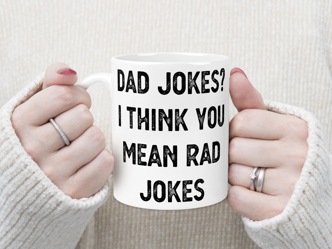 Vaderdag papa grappen Ik denk dat je bedoelt RAD Jokes Mug Grappig