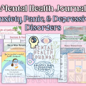 Diario de salud mental: trastornos de ansiedad, pánico y depresión (más de 23 páginas - Autoayuda psicológica)