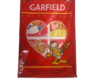 Vintage Garfield Valentijnskaarten Ambassador 30 stuks verzegeld voor klasruil