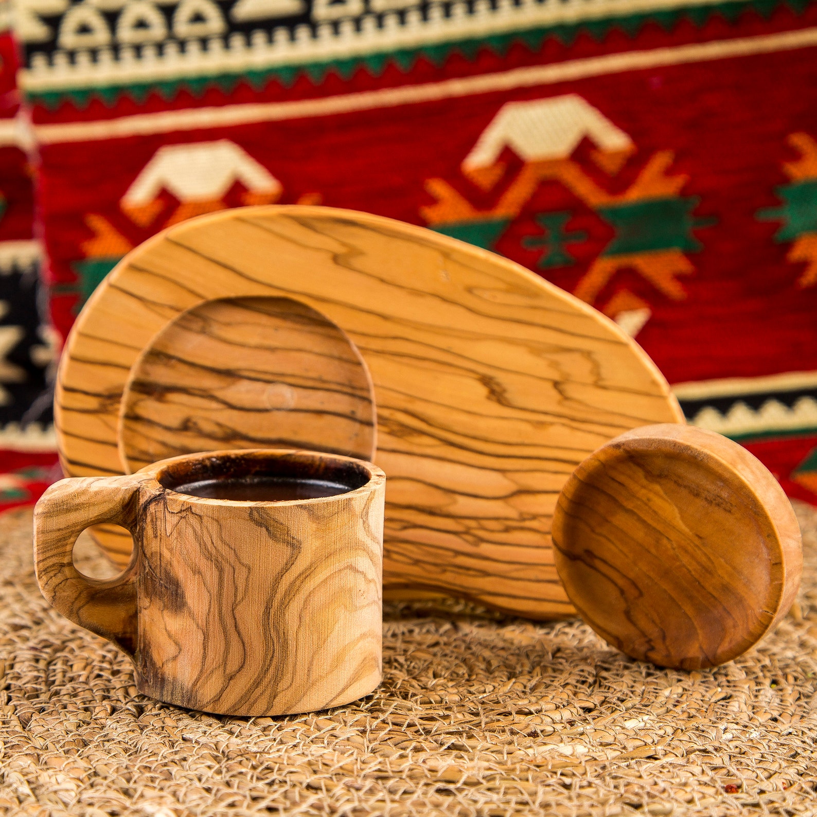 Ahşap El Yapımı Zeytin Ağacından Orjinal Kahve Fincanı Ve Etsy