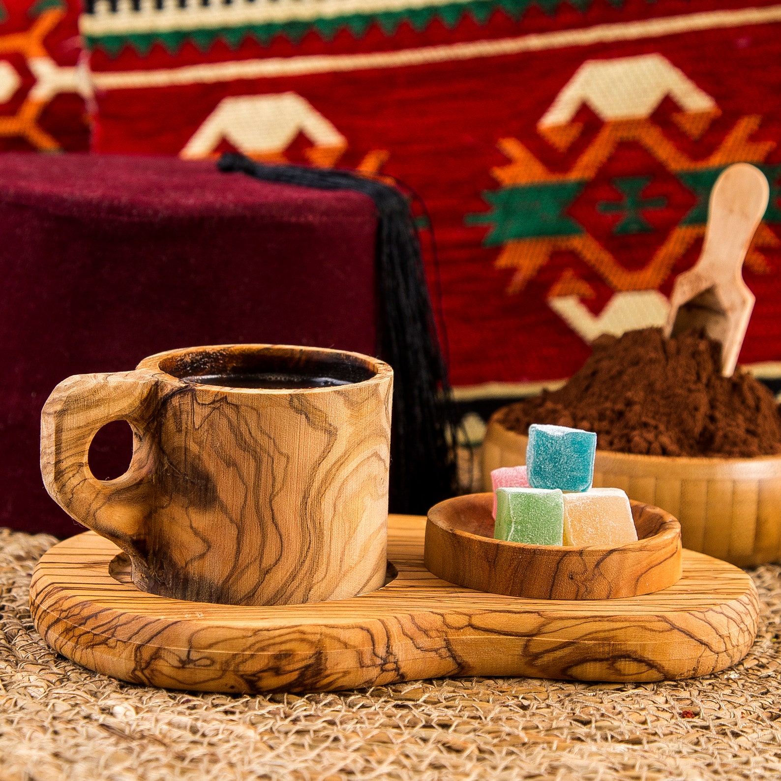 Ahşap El Yapımı Zeytin Ağacından Orjinal Kahve Fincanı Ve Etsy