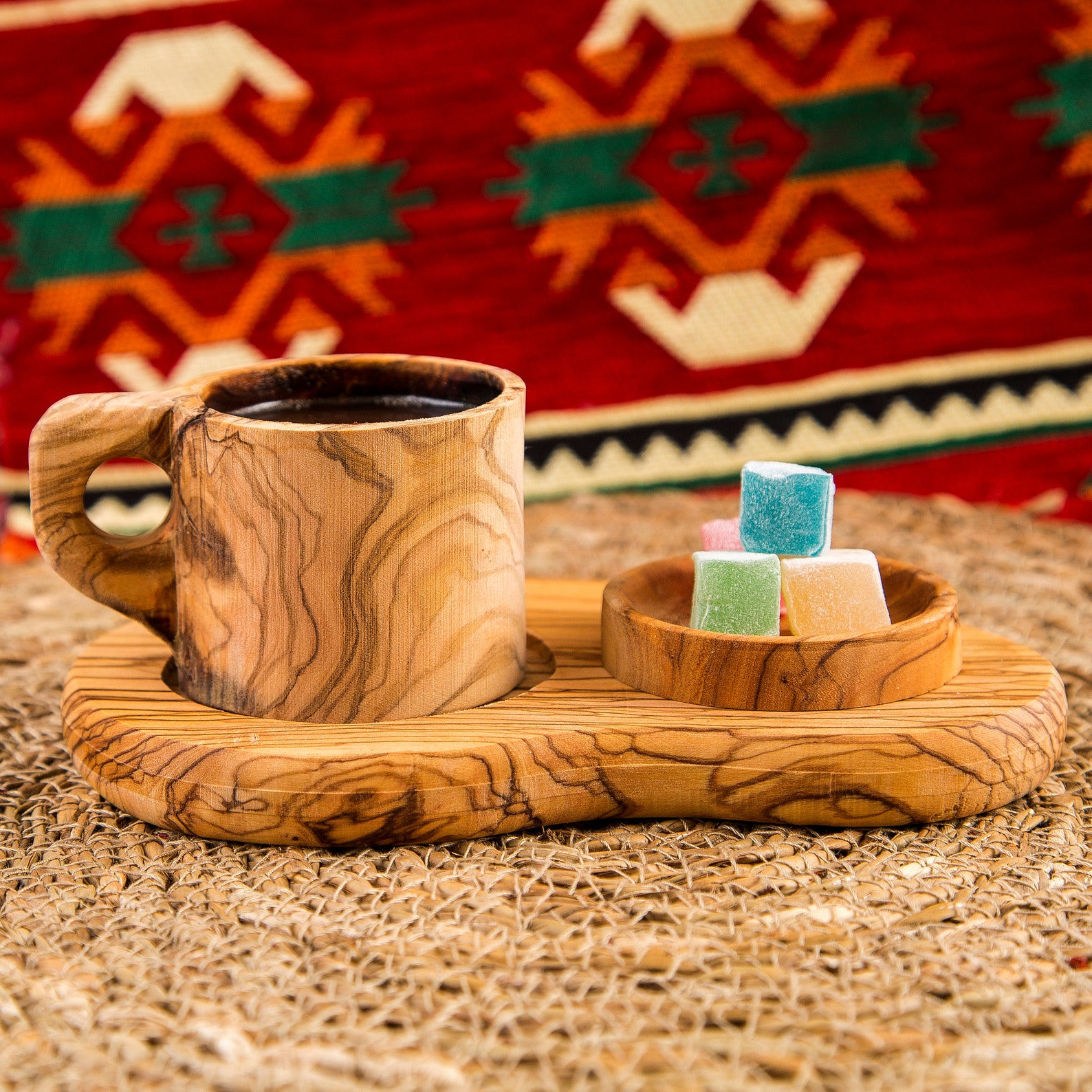 Ahşap El Yapımı Zeytin Ağacından Orjinal Kahve Fincanı Ve Etsy