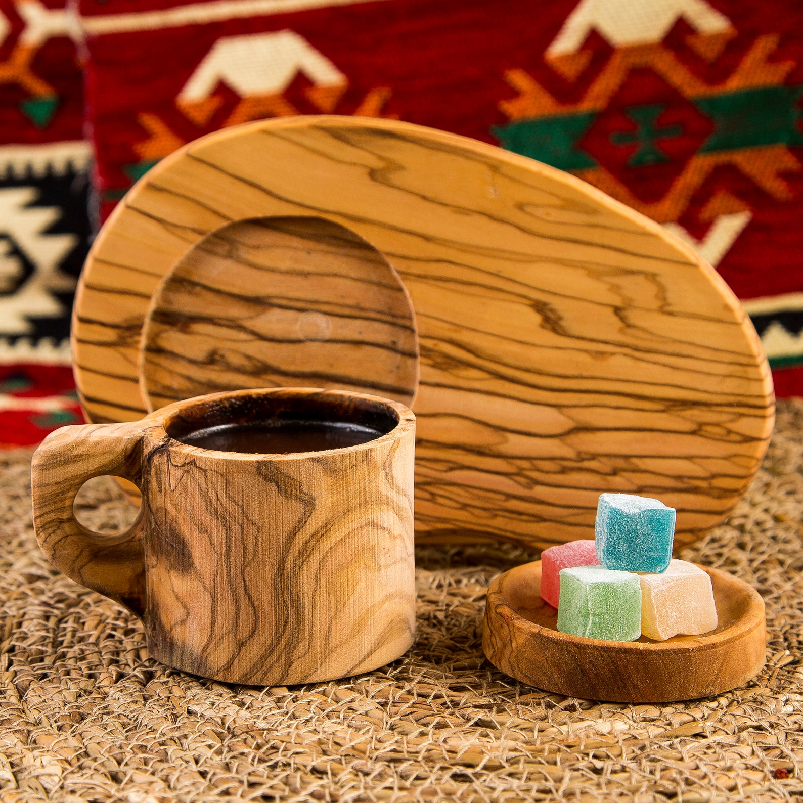 Ahşap El Yapımı Zeytin Ağacından Orjinal Kahve Fincanı Ve Etsy